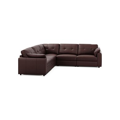 Marley 5 Seat Modular Corner Sofa in Oslo Chestnut Leather - Group 3