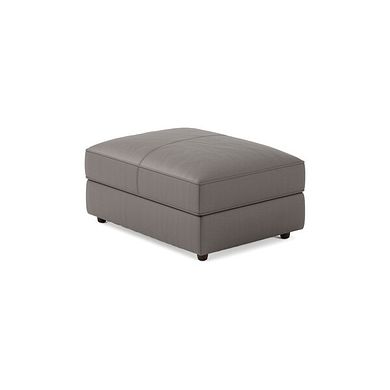 Marley Footstool in  Oslo Elephant Grey Leather