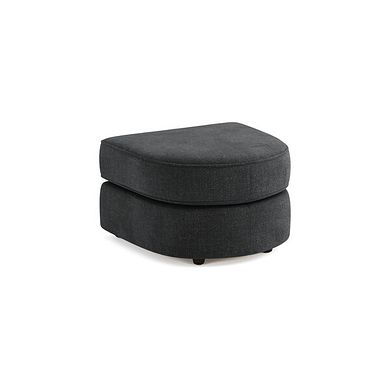 Marley Half Moon Footstool in  Lila Charcoal Fabric