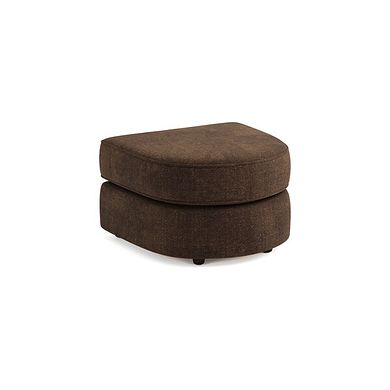 Marley Half Moon Footstool in  Lila Chocolate Fabric