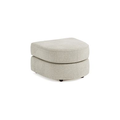 Marley Half Moon Footstool in  Lila Ivory Fabric