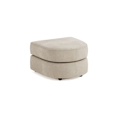 Marley Half Moon Footstool in  Lila Natural Fabric