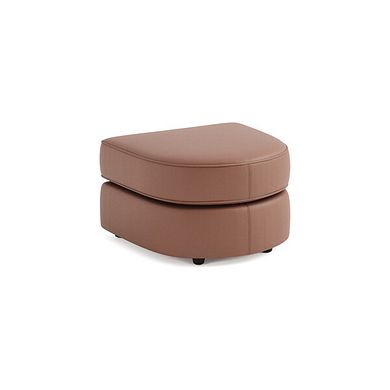 Marley Half Moon Footstool in  Oslo Mocha Mouse Leather