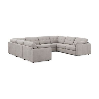 Marley Large U-Shape Modular Corner Sofa in Lila Stone Fabric - Group 11