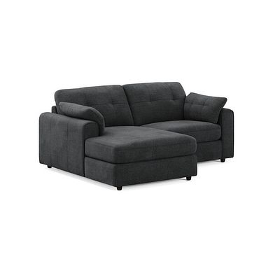 Marley Modular 2 Seater Left Hand Compact Chaise Sofa in Lila Charcoal Fabric - Group 12