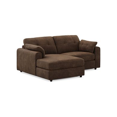 Marley Modular 2 Seater Left Hand Compact Chaise Sofa in Lila Chocolate Fabric - Group 12