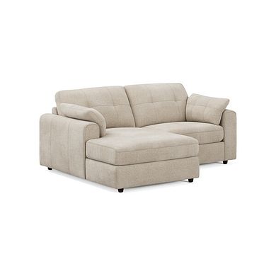 Marley Modular 2 Seater Left Hand Compact Chaise Sofa in Lila Natural Fabric - Group 12
