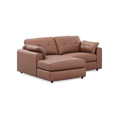 Marley Modular 2 Seater Left Hand Compact Chaise Sofa in Oslo Mocha Mouse Leather - Group 12