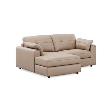 Marley Modular 2 Seater Left Hand Compact Chaise Sofa in Oslo Mushroom Leather - Group 12