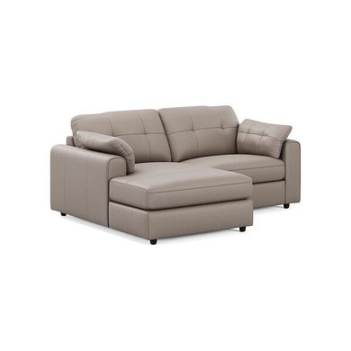 Marley Modular 2 Seater Left Hand Compact Chaise Sofa in Oslo Oyster Leather - Group 12