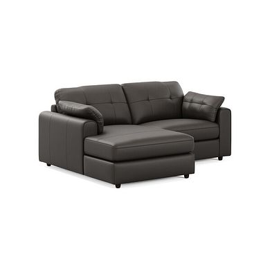 Marley Modular 2 Seater Left Hand Compact Chaise Sofa in Oslo Storm Leather - Group 12