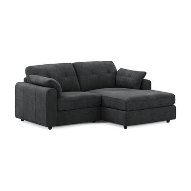 Marley Modular 2 Seater Right Hand Compact Chaise Sofa in Lila Charcoal Fabric - Group 13