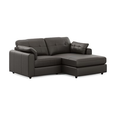 Marley Modular 2 Seater Right Hand Compact Chaise Sofa in Oslo Storm Leather - Group 13