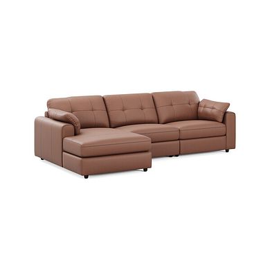 Marley Modular 3 Seater Left Hand Chaise Sofa in Oslo Mocha Mouse Leather - Group 14