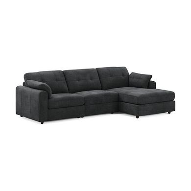 Marley Modular 3 Seater Right Hand Chaise Sofa in Lila Charcoal Fabric - Group 15