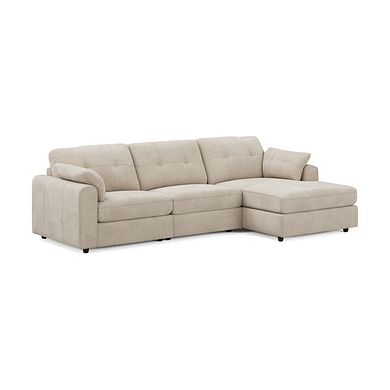 Marley Modular 3 Seater Right Hand Chaise Sofa in Lila Natural Fabric - Group 15
