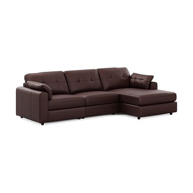 Marley Modular 3 Seater Right Hand Chaise Sofa in Oslo Chestnut Leather - Group 15