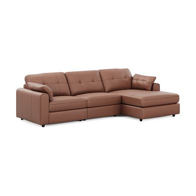 Marley Modular 3 Seater Right Hand Chaise Sofa in Oslo Mocha Mouse Leather - Group 15