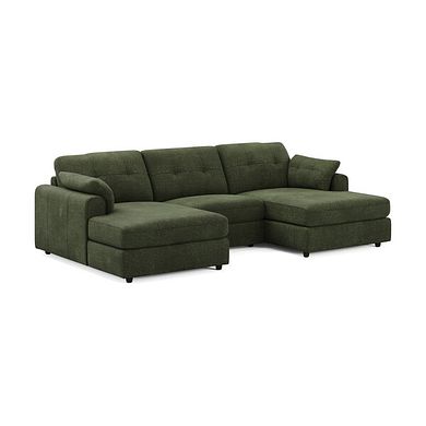 Marley Modular 3 Seater U-Shape Chaise Sofa in Lila Pine Fabric - Group 16