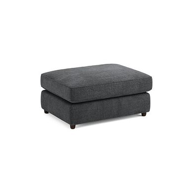 Marley Small Fender Footstool in  Lila Charcoal Fabric