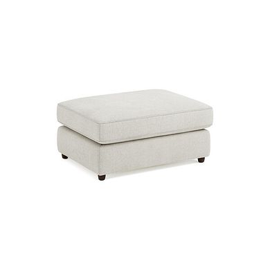 Marley Small Fender Footstool in  Lila Ivory Fabric