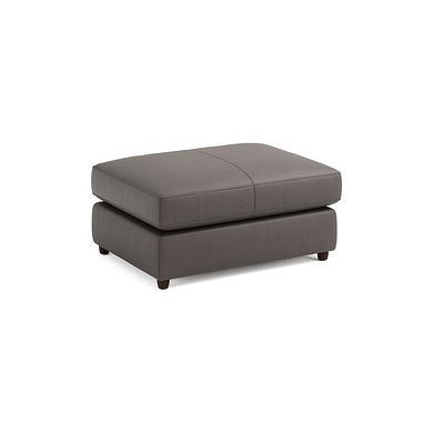 Marley Small Fender Footstool in  Oslo Elephant Grey Leather