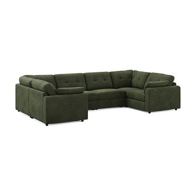 Marley Small U-Shape Modular Corner Sofa in Lila Pine Fabric - Group 10