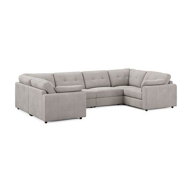 Marley Small U-Shape Modular Corner Sofa in Lila Stone Fabric - Group 10