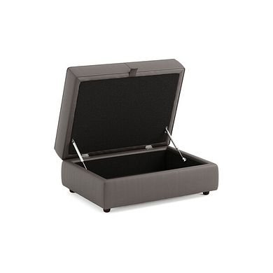 Marley Storage Footstool in  Oslo Elephant Grey Leather