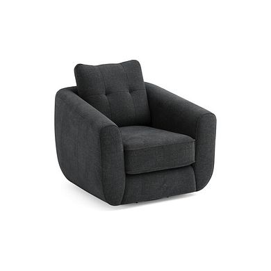 Marley Swivel Chair in  Lila Charcoal Fabric