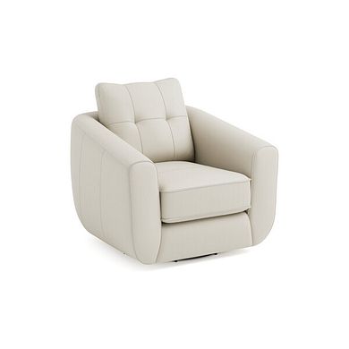 Marley Swivel Chair in  Oslo Bone China Leather