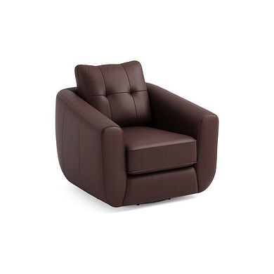 Marley Swivel Chair in  Oslo Chestnut Leather