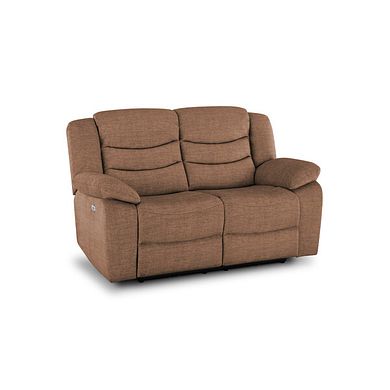 Marlow 2 Seater Electric Recliner Sofa in Plush Brown Fabric