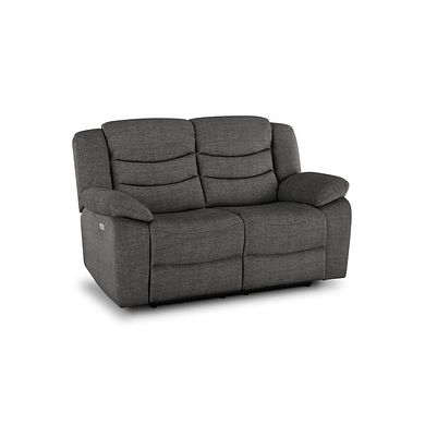 Marlow 2 Seater Electric Recliner Sofa in Plush Charcoal Fabric