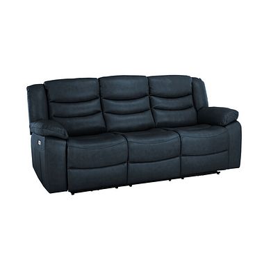 Marlow 3 Seater Electric Recliner Sofa in Blue Leather