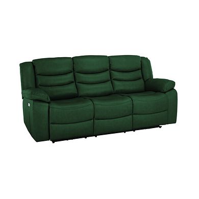 Marlow 3 Seater Electric Recliner Sofa in Green Leather