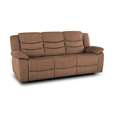 Marlow 3 Seater Electric Recliner Sofa in Plush Brown Fabric
