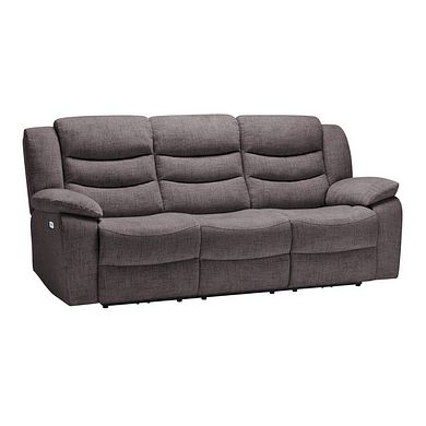 Marlow 3 Seater Electric Recliner Sofa in Andaz Charcoal Fabric