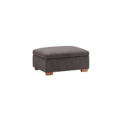 Marlow Storage Footstool in Andaz Charcoal Fabric