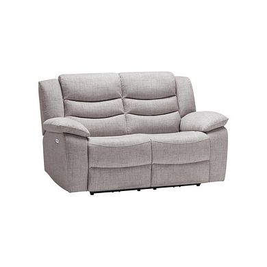 Marlow 2 Seater Electric Recliner Sofa in Andaz Silver Fabric