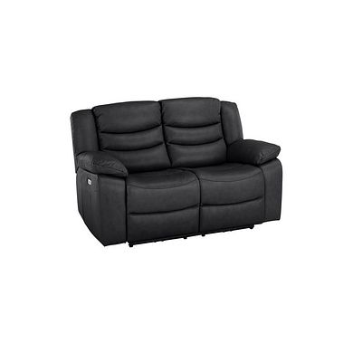 Marlow 2 Seater Electric Recliner Sofa in Black Leather