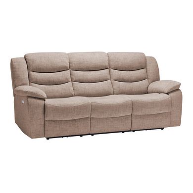 Marlow 3 Seater Electric Recliner Sofa in Dorset Beige Fabric