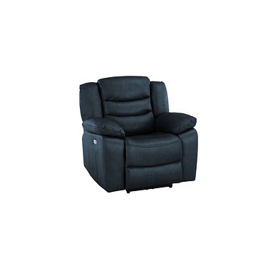 Marlow Electric Recliner Armchair in Blue Leather