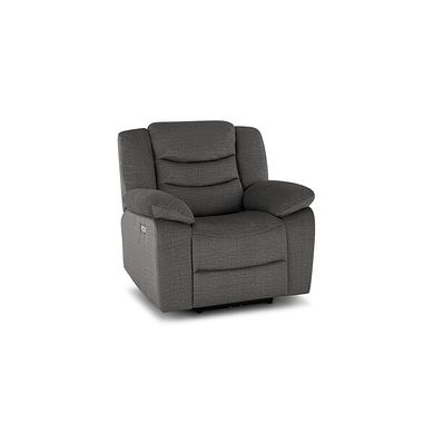 Marlow Electric Recliner Armchair in Plush Charcoal Fabric