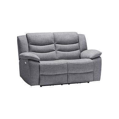 Marlow 2 Seater Electric Recliner Sofa in Santos Steel Fabric