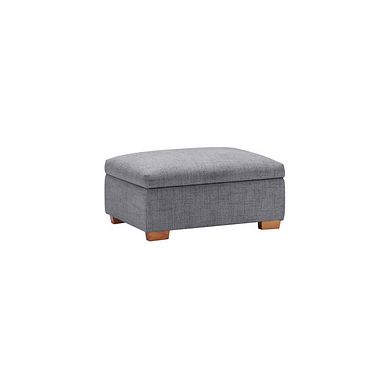 Marlow Storage Footstool in Santos Steel Fabric