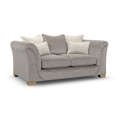 Milldale 2 Seater Pillow Back Sofa in Garda Acier Fabric with Linen Scatters