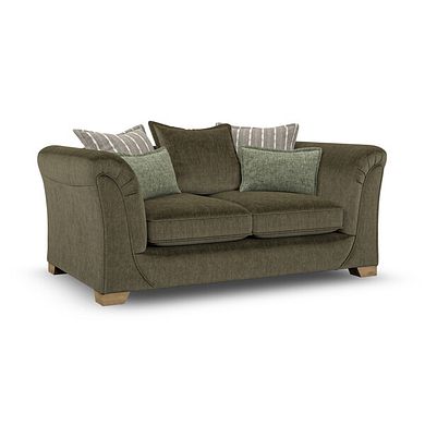 Milldale 2 Seater Pillow Back Sofa in Garda Seaweed Fabric with Earth Scatters