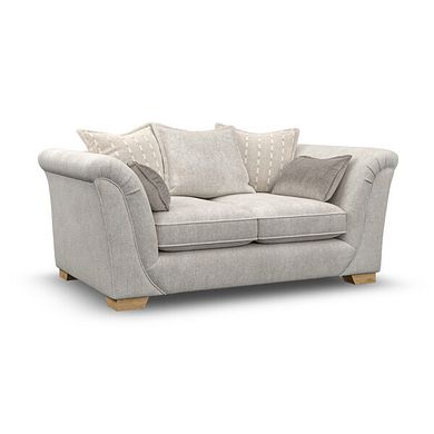 Milldale 2 Seater Pillow Back Sofa in  Milo Ivory Fabric with Linen Scatters