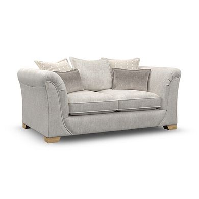 Milldale 2 Seater Pillow Back Sofa in  Milo Ivory Fabric with Linen Scatters